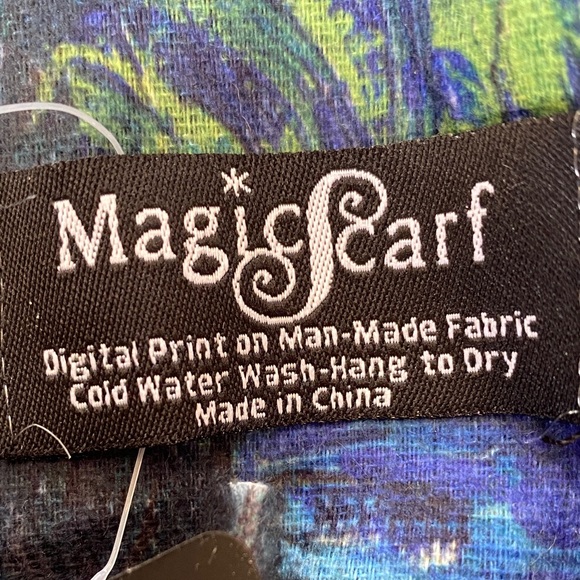 Starry Night Inspired Blue Scarf - Picture 2 of 5